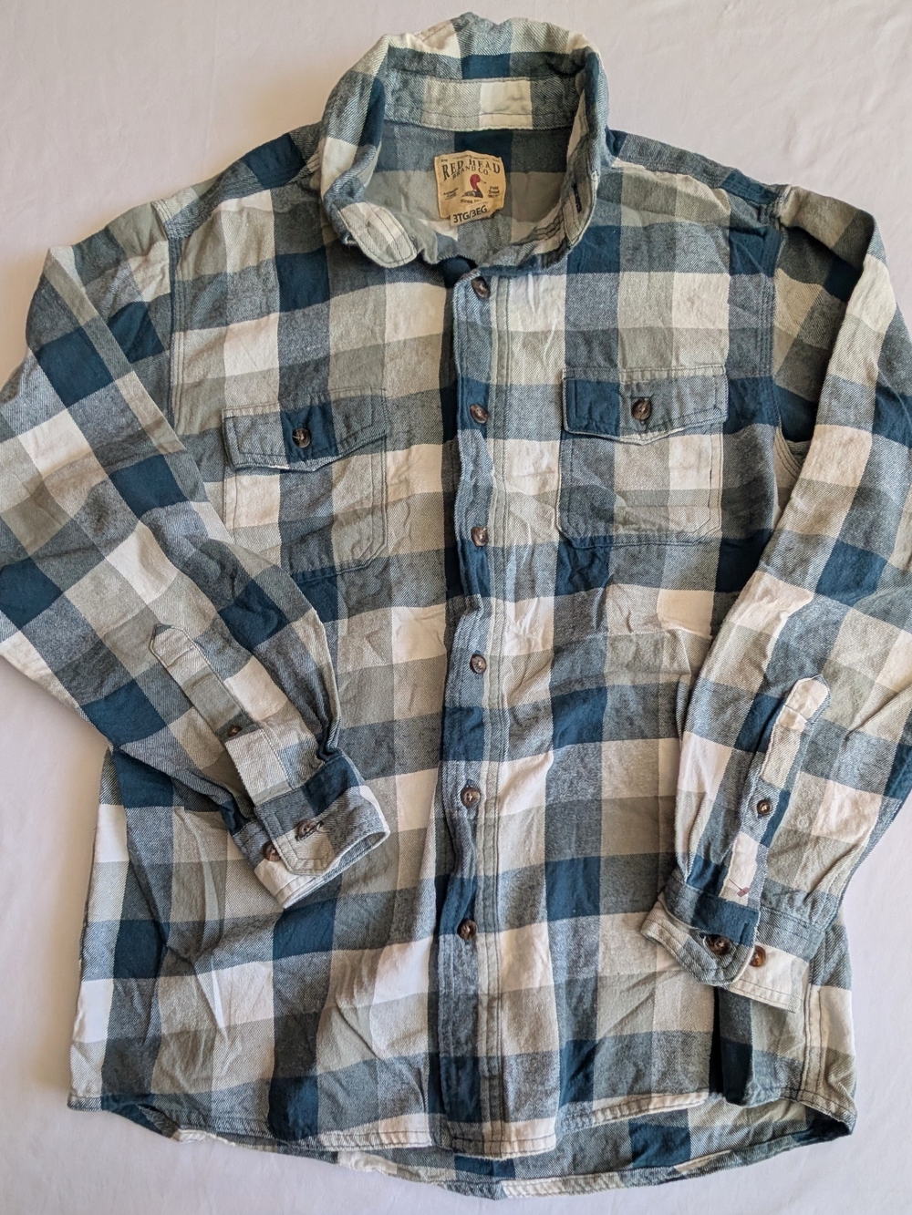 Red head Brand Co. Blue & White Plaid Button-Up Shirt